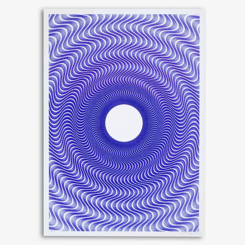 Guilloché Faible Amplitude Bleu