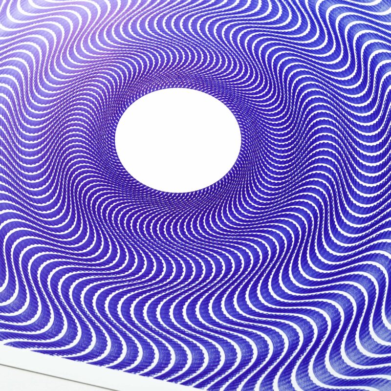 Guilloché Faible Amplitude Bleu – Image 3