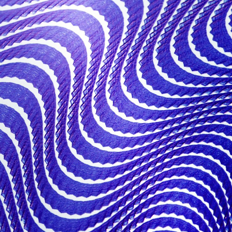Guilloché Faible Amplitude Bleu – Image 6