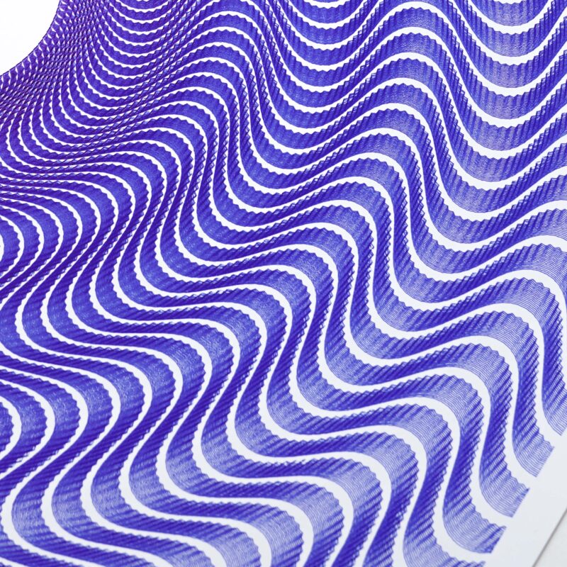 Guilloché Faible Amplitude Bleu – Image 4