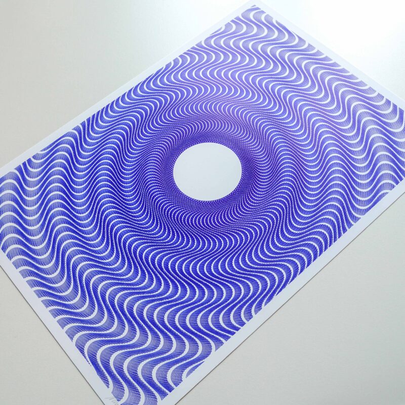 Guilloché Faible Amplitude Bleu – Image 2