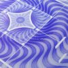 Generative mechanical drawing “Guilloché Mosaïque Bleu” inspired by Swiss guilloché decoration, by Jérôme Gautier