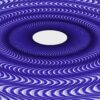 “Guilloché Haute Amplitude Bleu” mechanical drawing with guilloché pattern waves in blue.