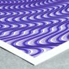 “Guilloché Haute Amplitude Bleu” mechanical drawing with guilloché pattern waves in blue.
