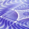 Generative mechanical drawing “Guilloché Mosaïque Bleu” inspired by Swiss guilloché decoration, by Jérôme Gautier