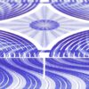 Generative mechanical drawing “Guilloché Mosaïque Bleu” inspired by Swiss guilloché decoration, by Jérôme Gautier