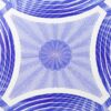 Generative mechanical drawing “Guilloché Mosaïque Bleu” inspired by Swiss guilloché decoration, by Jérôme Gautier