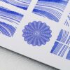 Generative mechanical drawing “Guilloché Mosaïque Bleu” inspired by Swiss guilloché decoration, by Jérôme Gautier