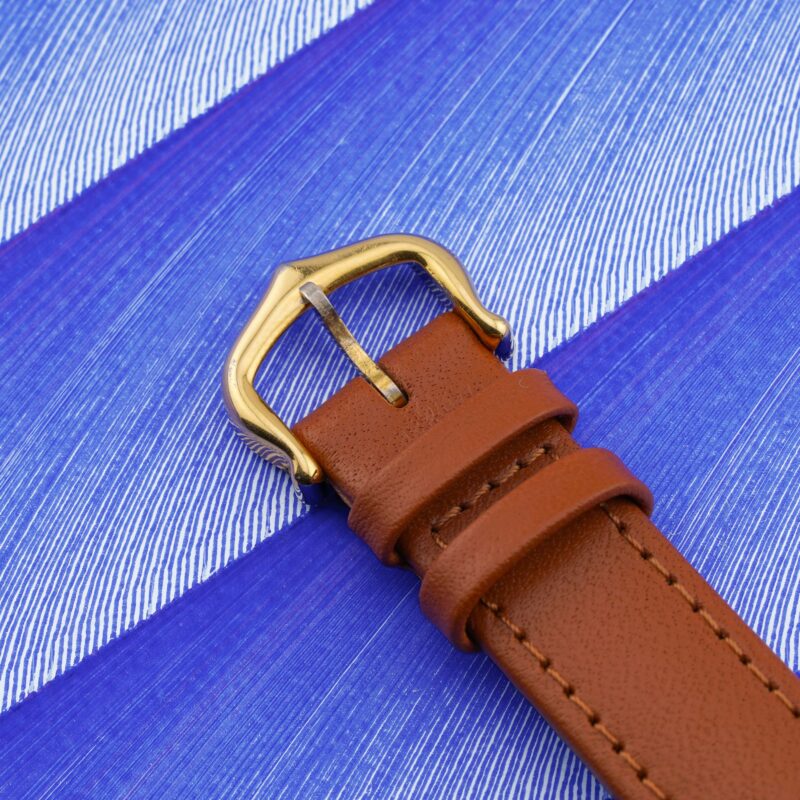Cartier Must de Tank vintage manual winding watch – gold-plated case – leather strap – Geneva