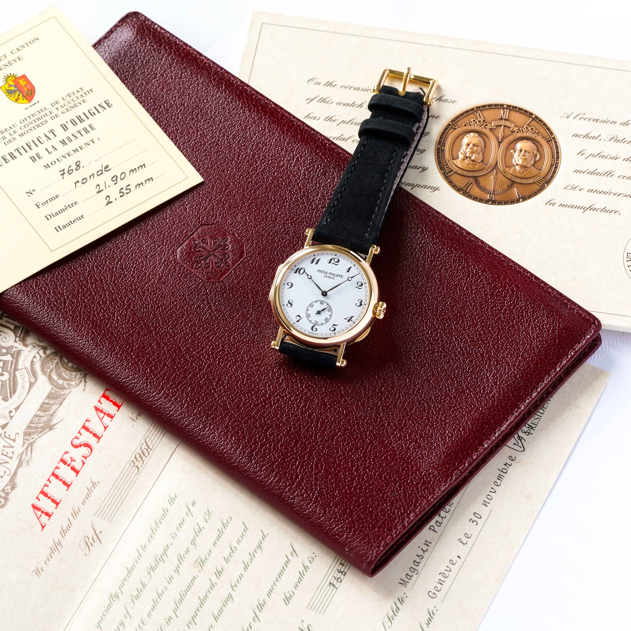 Patek Philippe 150th Anniversary Ref. 3960J in 18 YG Full Set From 1989 - Image 3