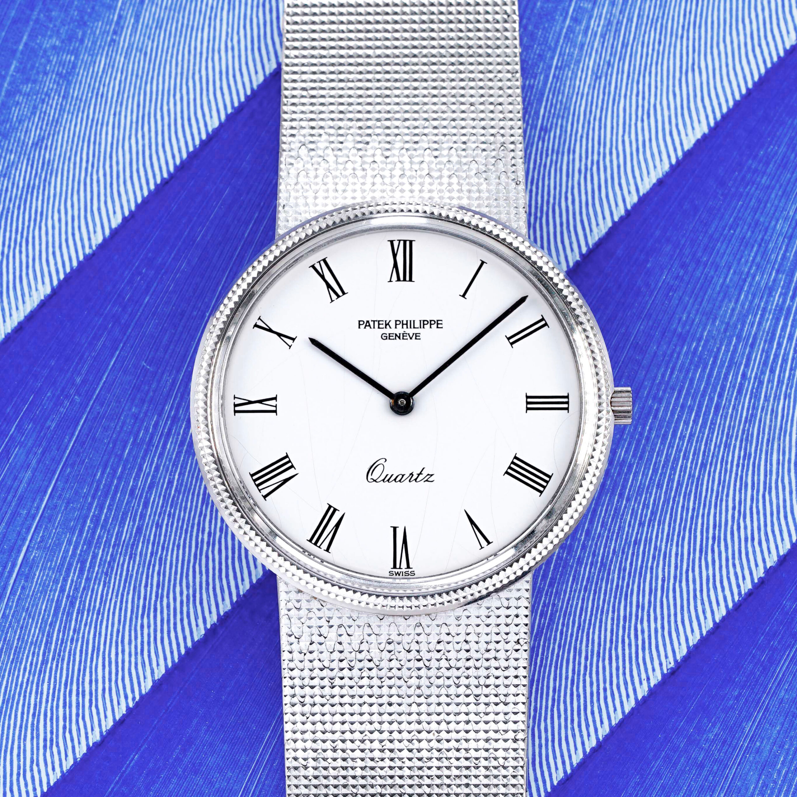 Patek Philippe Calatrava Ref. 3744 Clou de Paris 18k WG Box, Papers & invoice