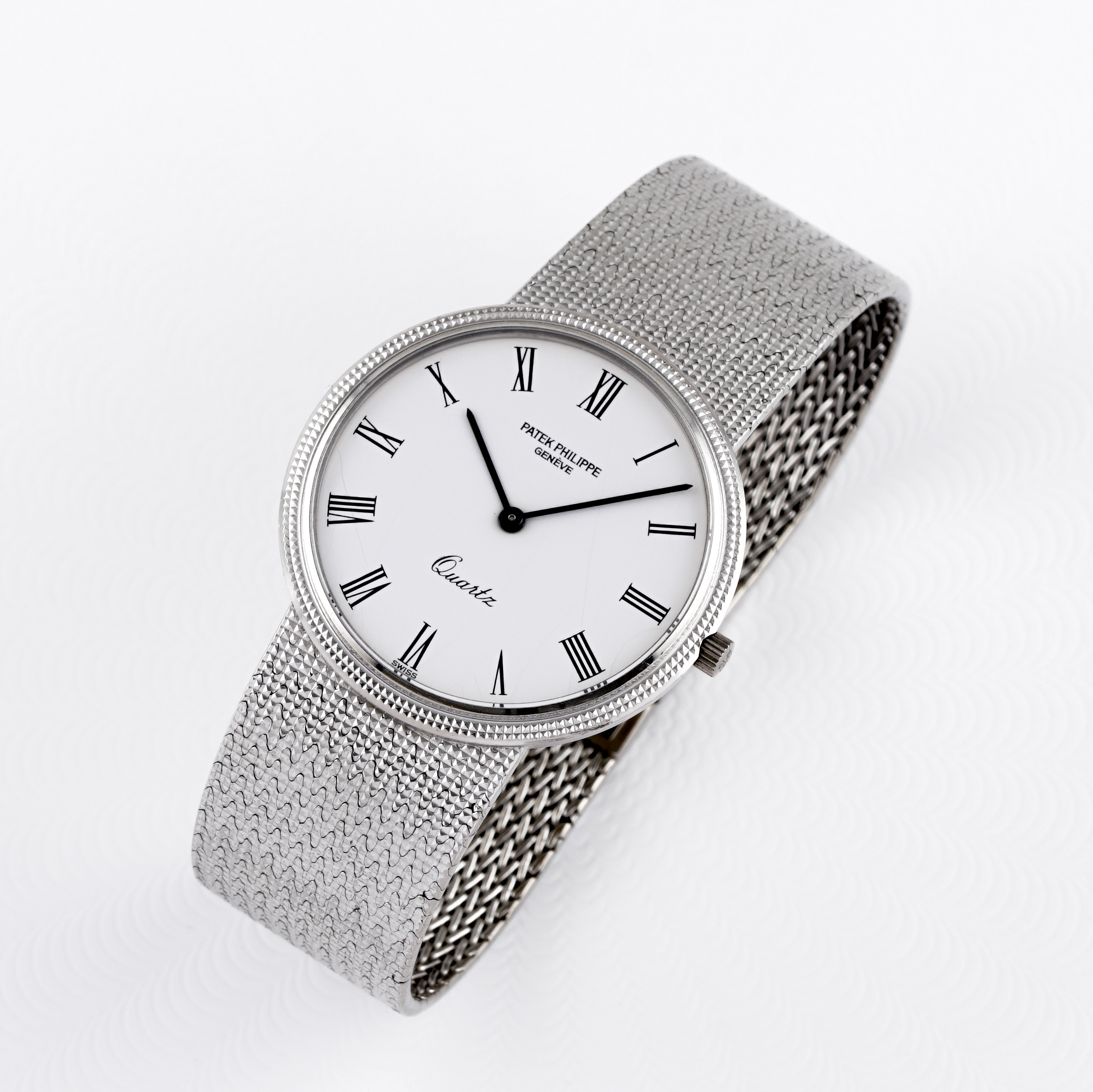 Patek Philippe Calatrava Ref. 3744 Clou de Paris 18k WG Box, Papers & invoice