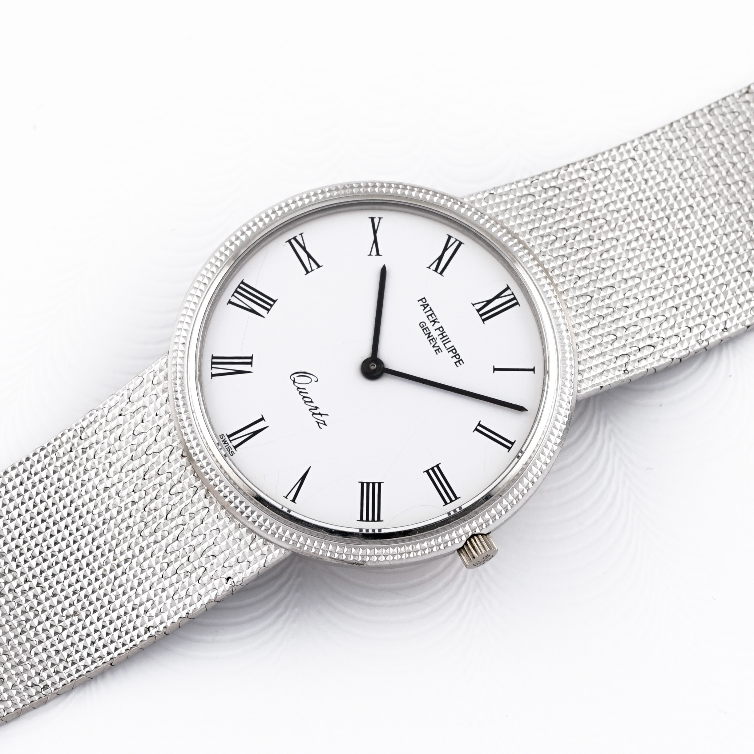 Patek Philippe Calatrava Ref. 3744 Clou de Paris 18k WG Box, Papers & invoice