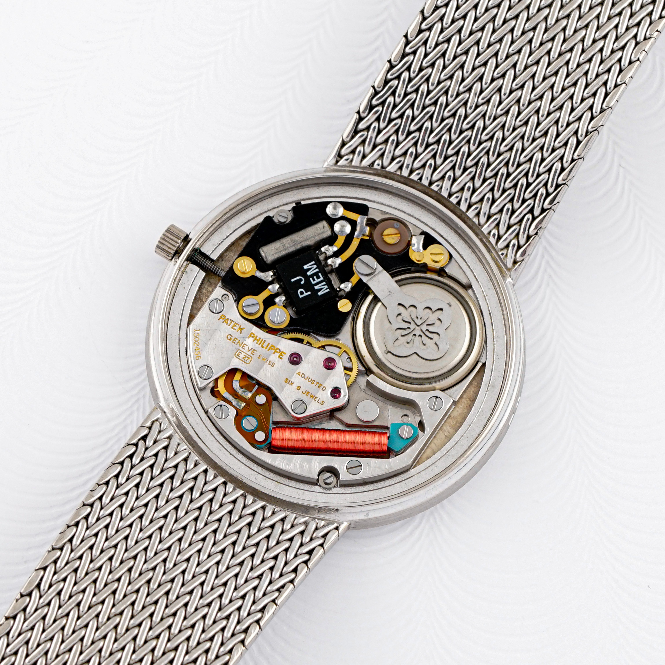 Patek Philippe Calatrava Ref. 3744 Clou de Paris 18k WG Box, Papers & invoice