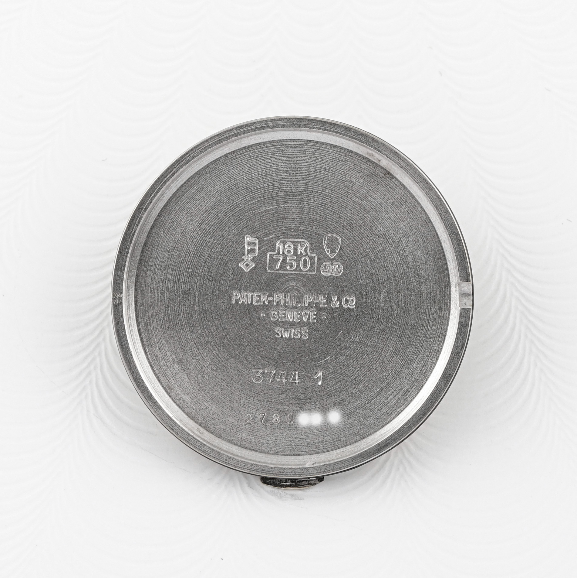 Patek Philippe Calatrava Ref. 3744 Clou de Paris 18k WG Box, Papers & invoice