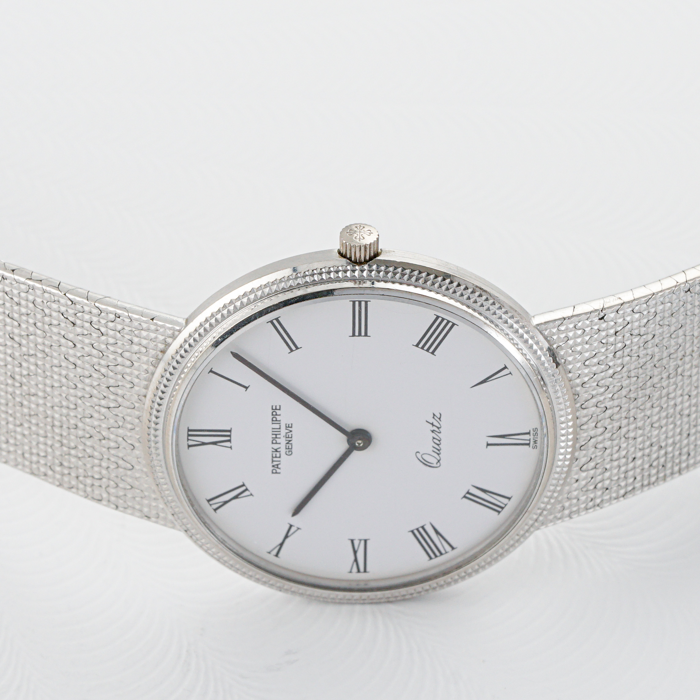 Patek Philippe Calatrava Ref. 3744 Clou de Paris 18k WG Box, Papers & invoice