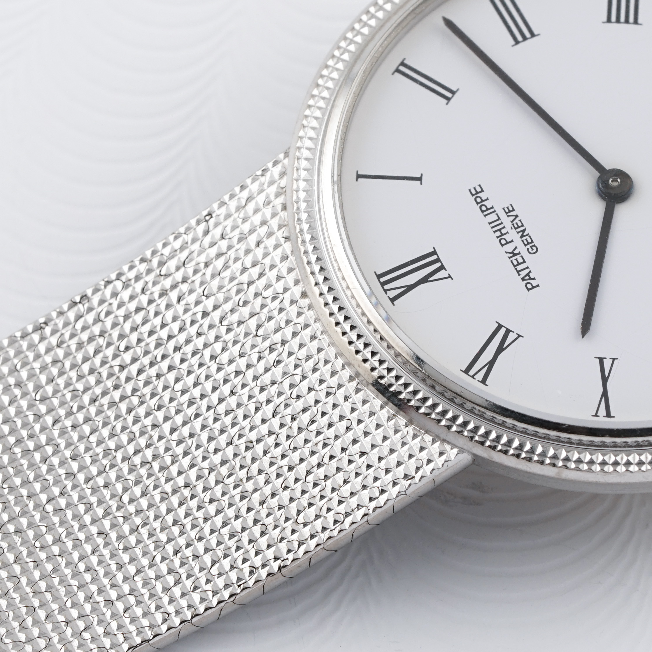 Patek Philippe Calatrava Ref. 3744 Clou de Paris 18k WG Box, Papers & invoice