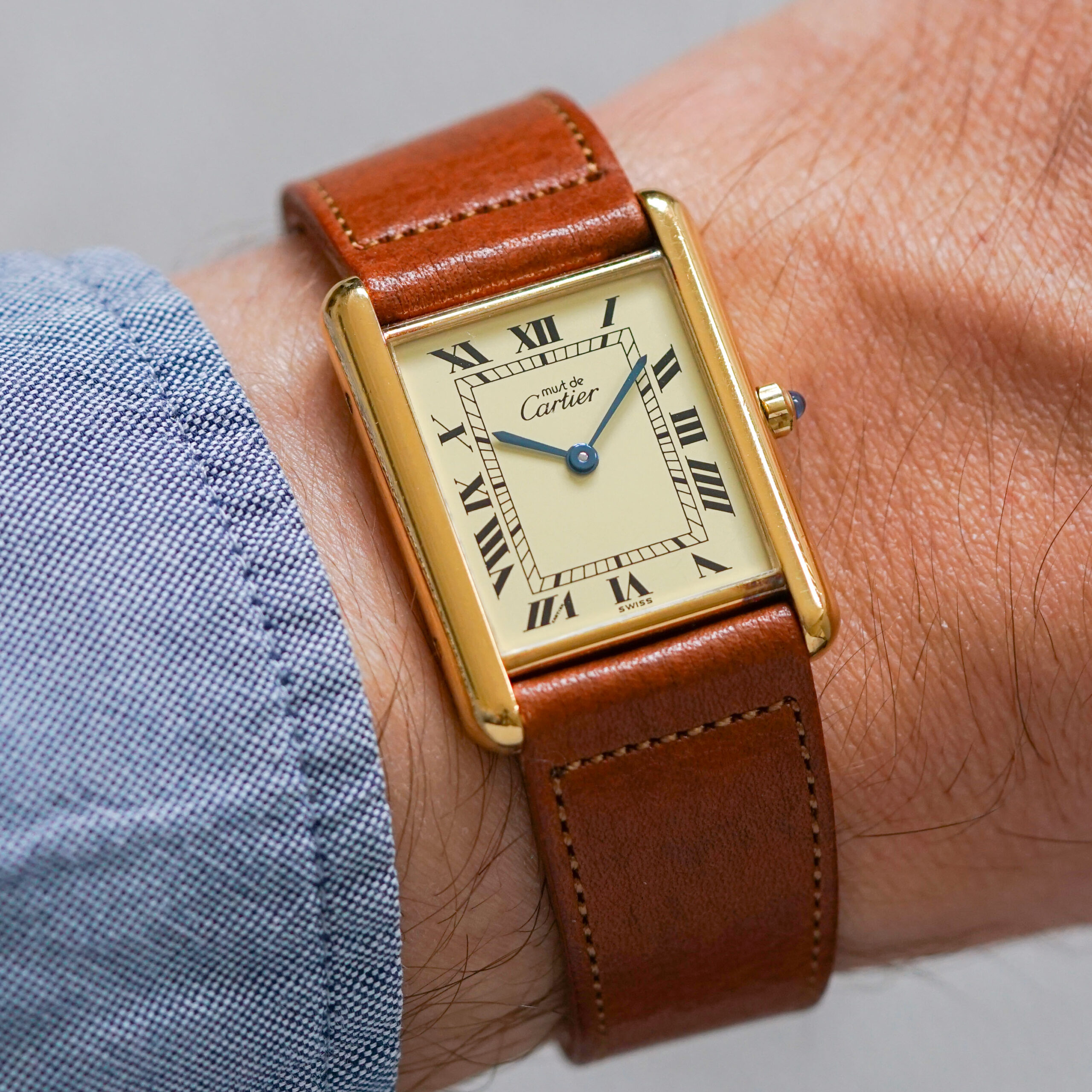 Cartier Tank Must Vermeil LM 6 81006 wih papers from 1986