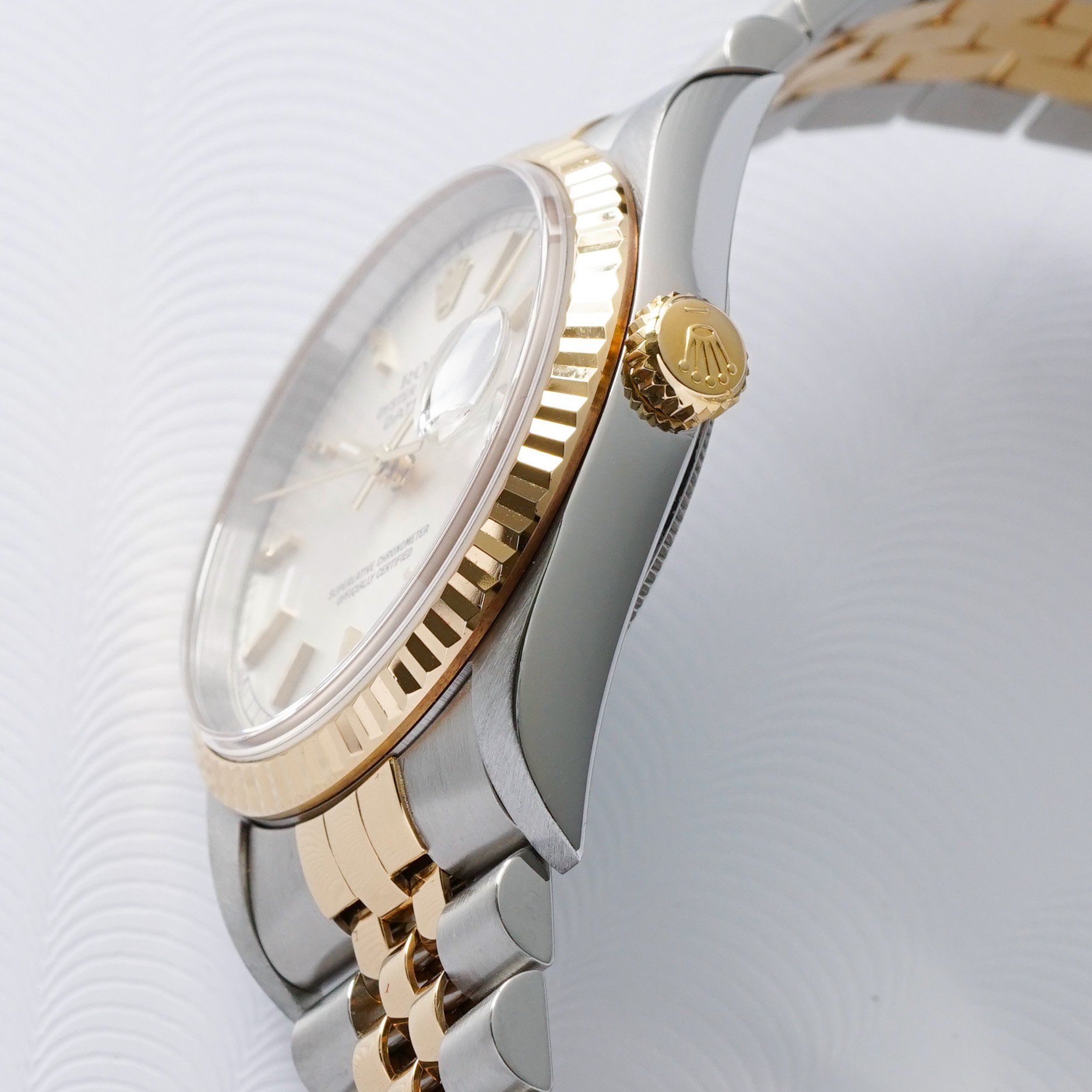 Rolex Datejust Ref. 16233 silver dial from 2002 Stickered with box and papers