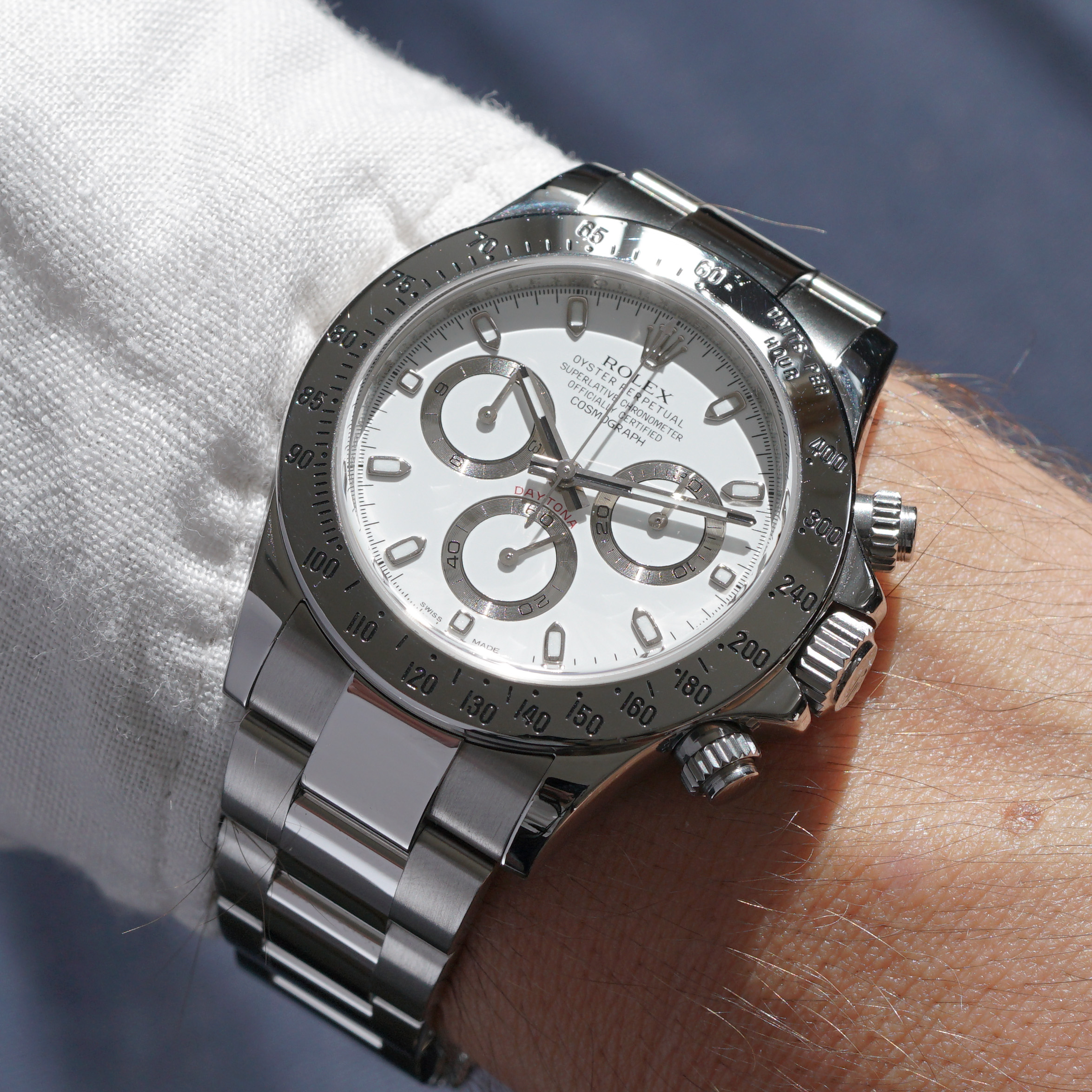 Rolex Daytona Ref. 116520 White APH Dial Full Set