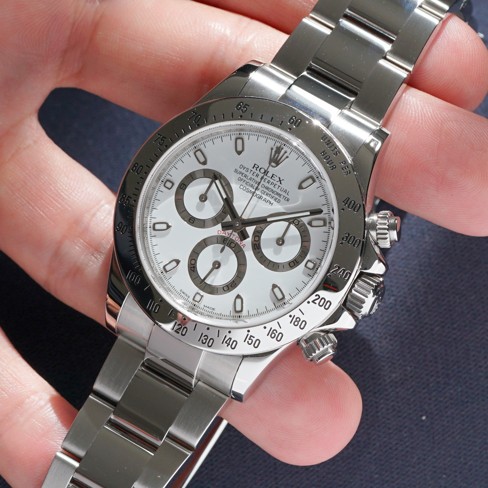 Rolex Daytona Ref. 116520 White APH Dial Full Set