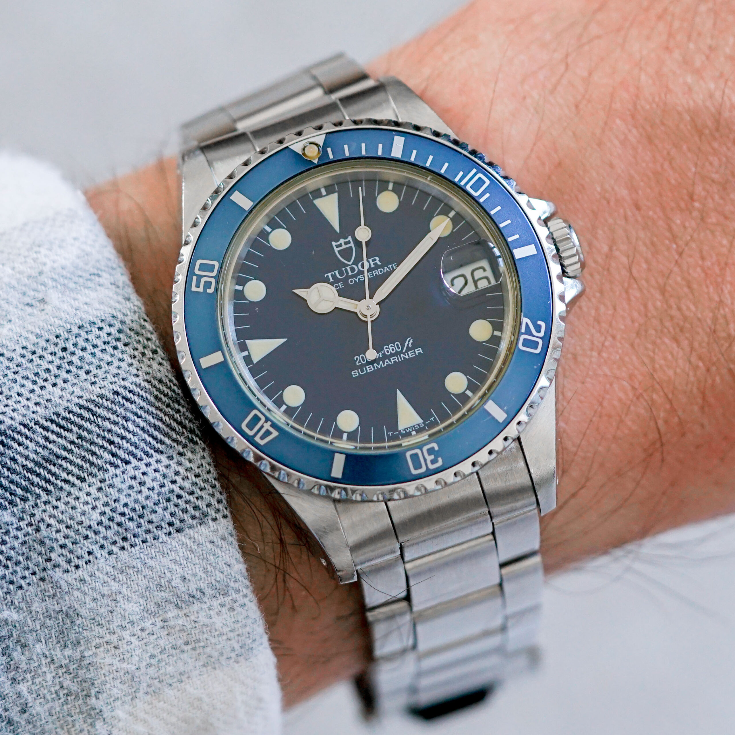 Tudor Submariner Bleu Réf. 75090 de 1992 avec papiers - Image 6
