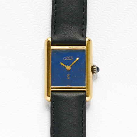 Cartier Must De Tank Vermeil Blue