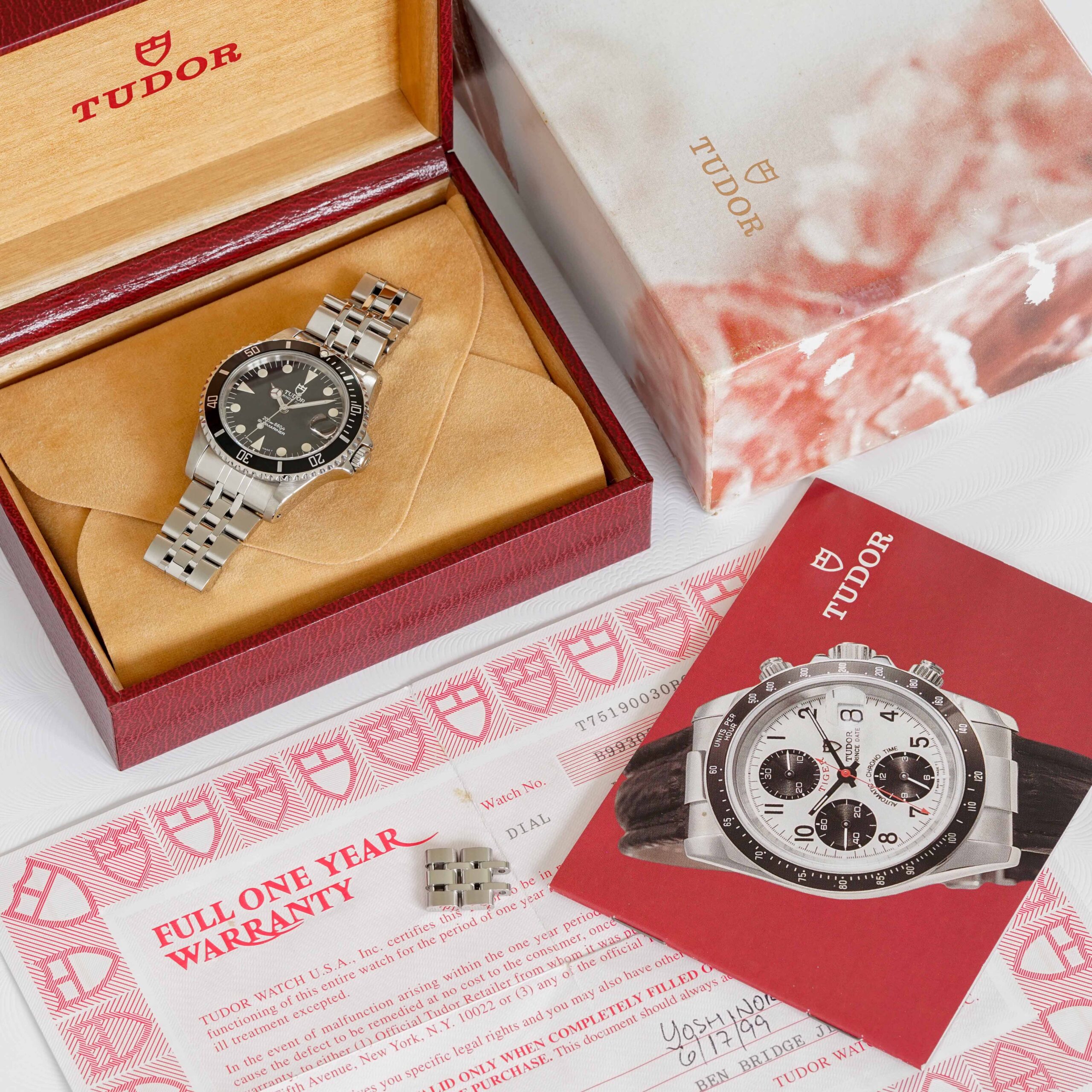 Tudor Submariner Ref 75190 Circa 1999 with box and papers